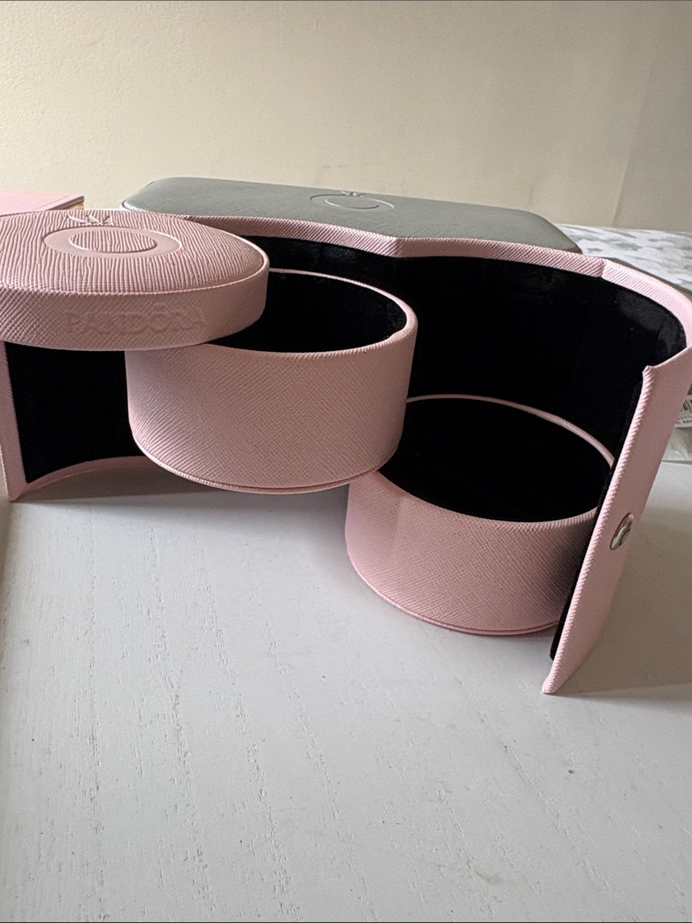 Pandora Pink Multi-Compartment Travel Jewelry Case